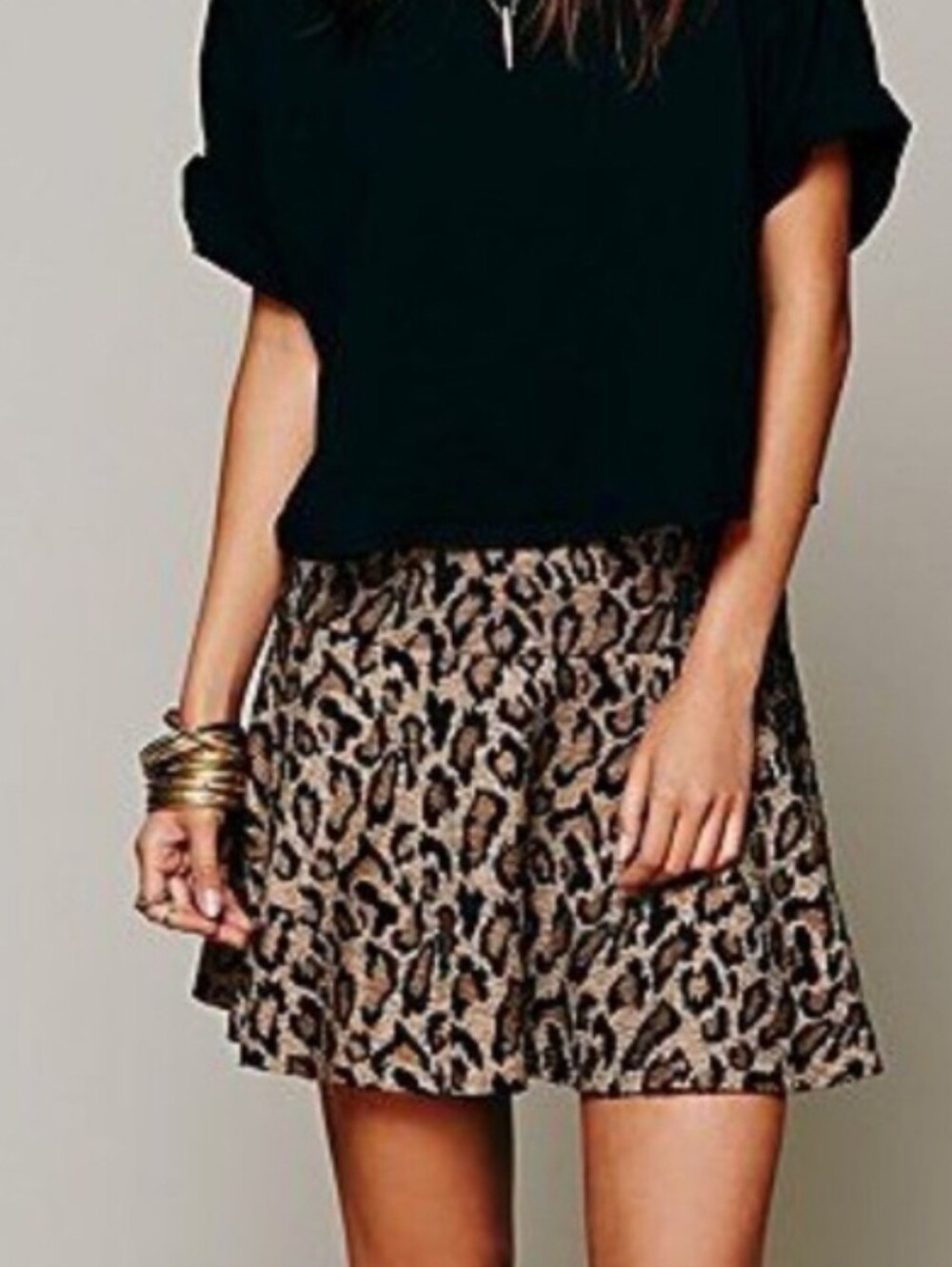 Free People Chenille Mini Skirt Size 6 Cheetah